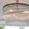 Dekoracyjny plafon sufitowy designerski szklane pręciki mosiężny glamour klasyczny Marietta 112575 ENDON